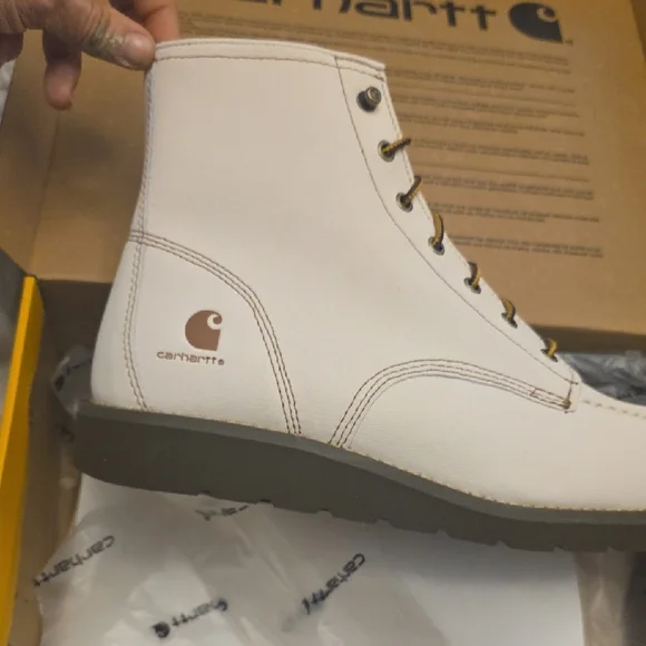 Carhartt Men's Off-White Canvas Boots - Picture 3 of 9